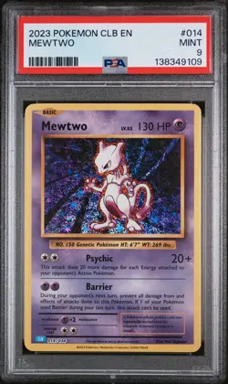 2023 POKEMON CLASSIC BLASTOISE & SUICUNE EX DECK #014 MEWTWO PSA 9 - Image 1