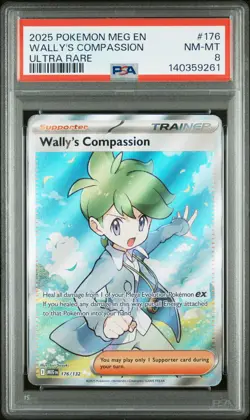 2025 POKEMON MEG EN-MEGA EVOLUTION ULTRA RARE #176 WALLY'S COMPASSION PSA 8 - Image 1