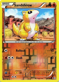 POKEMON Sandshrew #78/149 Reverse Holo Boundaries Crossed NM - Image 1