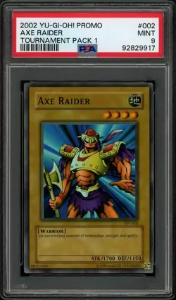 Yugioh Axe Raider Axtrauber Super Rare TP1 PSA9 Mint Graded Englisch! - Image 1