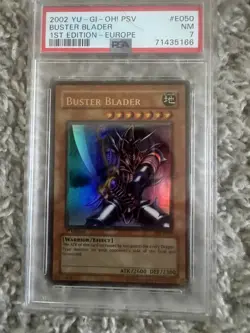 YUGIOH! PSA 7 NM 2002 Buster Blader PSV-050 1st Edition Ultra Rare Europe - Image 1