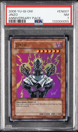 2008 YU-GI-OH! ANNIVERSARY PACK #EN007 JINZO PSA 7 - Image 1