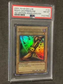 2002 Yu-Gi-Oh! Right Leg, Forbidden One 1st Edition PSA 8 - Image 1