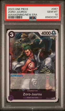 2023 One Piece Zoro Juurou Awakening New Era #067 PSA 10 GEM MINT - Image 1
