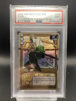 PSA9 Roronoa Zoro One Piece CCG Japanese Champion Of The East Blue CE-C02 - Image 1