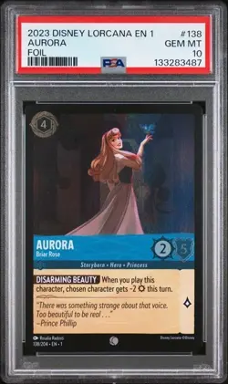 PSA 10 2023 DISNEY LORCANA EN 1-THE FIRST CHAPTER 138 AURORA - BRIAR ROSE FOIL - Image 1