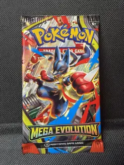 Pokemon Mega Evolution Booster Pack 10 Cards English Lucario Trading Card - Image 1