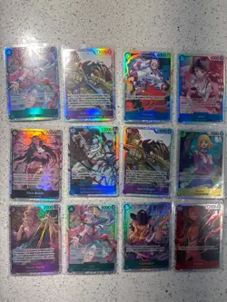 One Piece TCG (12) Card Lot (SR) Mixed Sets - Image 1