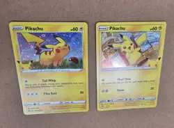 Pikachu 25/25 Holo 25th Ann McDonalds Pokemon Card + SWSH039 General Mills - Image 2