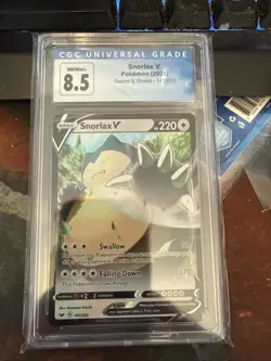 Pokemon TCG Snorlax v Sword & Shield Base Set Holo Ultra Rare Card 141/202 - Image 1