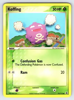 Koffing 72/113 2005 EX Delta Species Pokemon Card TCG Nintendo Common - Nm - Image 1