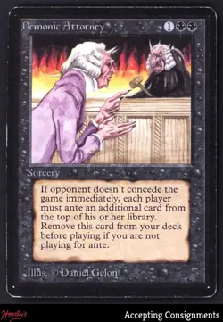 1993 Magic: The Gathering Beta #NNO Demonic Attorney R - Image 1
