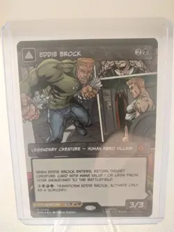 MTG Magic the Gathering Eddie Brock (0224) (borderless) (foil) Spider-Man NM - Image 1