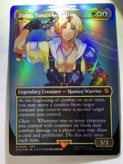 Tidus, Yuna's Guardian (Borderless) FOIL: Final Fantasy Commander MTG (NM) - Image 1
