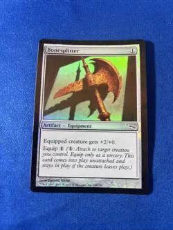 FOIL BONESPLITTER LP- Mirrodin Original mtg Magic fast shipping - Image 1