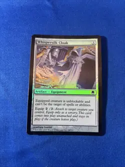 FOIL WHISPERSILK CLOAK LP+ Darksteel Original mtg Magic fast shipping - Image 1