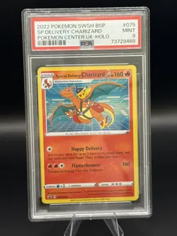 Special Delivery Charizard SWSH075 Pokemon Center UK Promo PSA 9 Holo - Image 1
