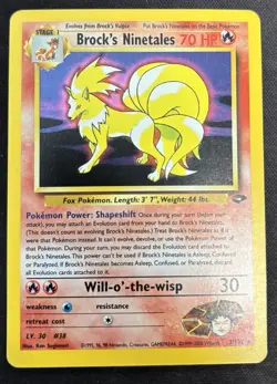 Pokemon TCG Brock's Ninetales Gym Challenge Holo Card 3/132 Unlimited Rare HP - Image 1