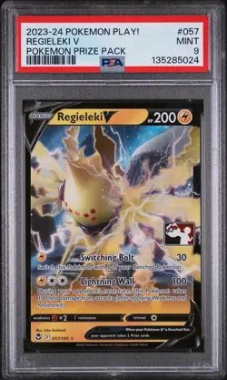 2023-2024 POKEMON PLAY! POKEMON PRIZE PACK #057 REGIELEKI V PSA 9 - Image 1