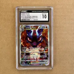CGC 10 Lucario VSTAR SWSH291 Full Art Black Star Promo Crown Zenith ETB Pokemon - Image 1