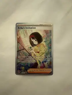 Pokemon TCG Scarlet & Violet Trainer Supporter Erika's Invitation 203/165 - Image 1