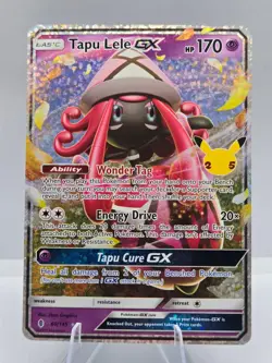 Tapu Lele GX 60/145 Celebrations: Classic Collection Pokemon NM - Image 1
