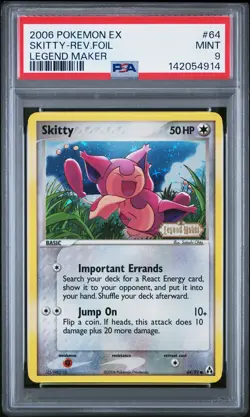 2006 POKEMON EX LEGEND MAKER #64 SKITTY-REVERSE FOIL PSA 9 - Image 1