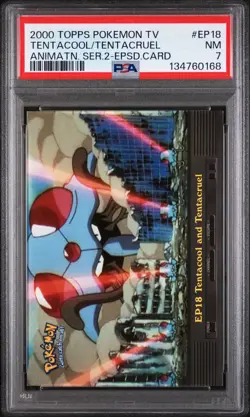2000 TOPPS POKEMON TV ANIMATION SERIES 2 #EP18 TENTACOOL AND TENTACRUEL PSA 7 - Image 1