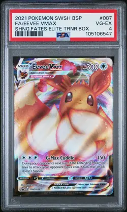 2021 POKEMON SWSH BLACK STAR PROMO #087 FULL ART/EEVEE VMAX PSA 4 - Image 1