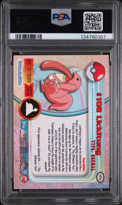 2000 TOPPS POKEMON TV ANIMATION SERIES 2 FOIL #108 LICKITUNG PSA 9 - Image 2