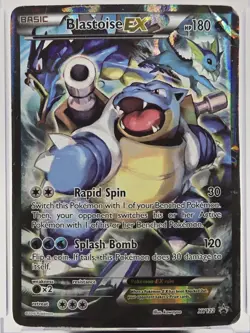 Pokemon TCG Blastoise EX XY122 Full Art Holo Black Star Promo DMG - Image 2