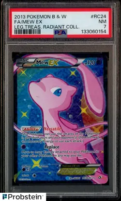 2013 Pokemon B&W Legendary Treasures Radiant Collection #RC4 FA/ Mew Ex PSA 7 - Image 1