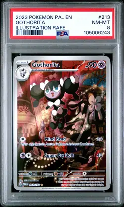 2023 POKEMON PAL EN-PALDEA EVOLVED ILLUSTRATION RARE #213 GOTHORITA PSA 8 - Image 1