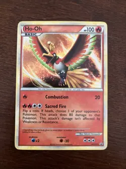 Pokemon TCG Ho-Oh HGSS01 Black Star Promo Holo Rare LP 2010 - Image 1