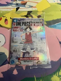 2026 One Piece College basketball: US Voyage Monkey D. Luffy P-055 - Sealed - UH - Image 1