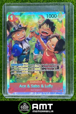 2025 One Piece Carrying on His Will OP13 Ace & Sabo & Luffy Super Rare #OP13-007 - Image 1