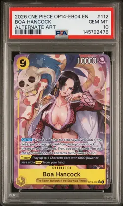 2026 ONE PIECE OP14-EB04-THE AZURE SEA'S SEVEN ALTERNATE ART BOA HANCOCK PSA 10 - Image 1