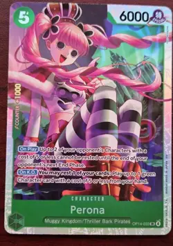 One Piece Perona OP14-033 SR The Azure Sea's Seven Foil English NM - Image 1