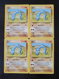 Pokemon Base Set Unlimited 56/102 Onix Card Lot - Image 1