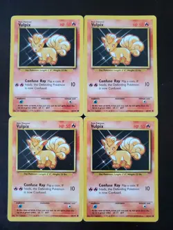 Pokemon Base Set Unlimited 68/102 Vulpix Card Lot - Image 1