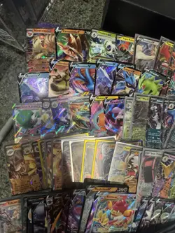 LOT OF 144 POKEMON CARDS VMAXS, Vs, EX, VSTAR FROM SWORD & SHIELD AND S&V - Image 2