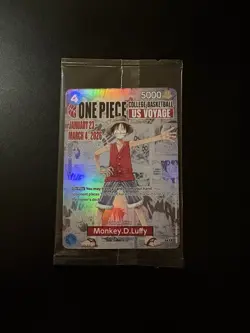One Piece College Monkey.D.Luffy Leader Promo Holo US Voyage ST13-003 Card - Image 1