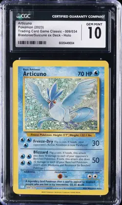 2023 POKEMON TRADING CARD GAME CLASSIC #009 ARTICUNO CGC 10 GEM MINT - Image 1