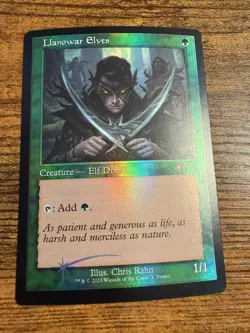 MTG Magic The Gathering FOIL SECRET LAIR Llanowar Elves - Image 1