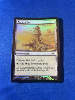 FOIL ANCIENT DEN LP Mirrodin Original mtg Magic fast shipping - Image 1