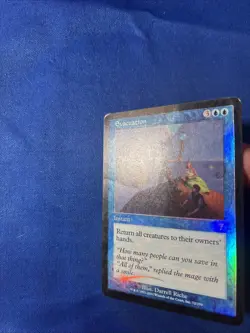 FOIL EVACUATION MP Crease 7th Seventh Edition mtg Magic fast shipping - Image 3