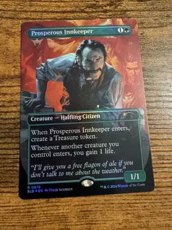 MTG Magic The Gathering BORDERLESS FOIL Prosperous Innkeeper SECRET LAIR - Image 1