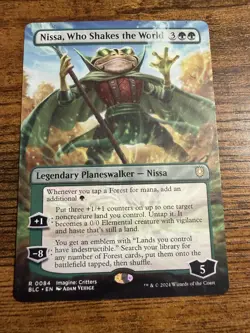 MTG Magic The Gathering BORDERLESS Nissa Who Shakes the World - Image 1