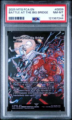 2025 MTG FINAL FANTASY THROUGH THE AGES #0009 BATTLE AT THE BIG BRIDGE PSA 8 - Image 1