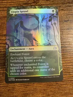 MTG Magic The Gathering BORDERLESS FOIL Utopia Sprawl - Image 1